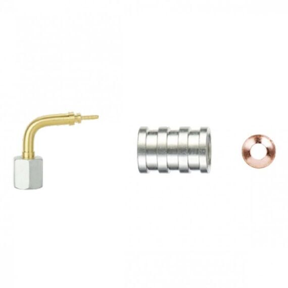 Фитинг угловой 90° с гайкой 1/4" SAE, 7/16"-20UNF (на трубку 2мм) Фитинг угловой 90° с гайкой 1/4" SAE, 7/16"-20UNF (на трубку 2мм)