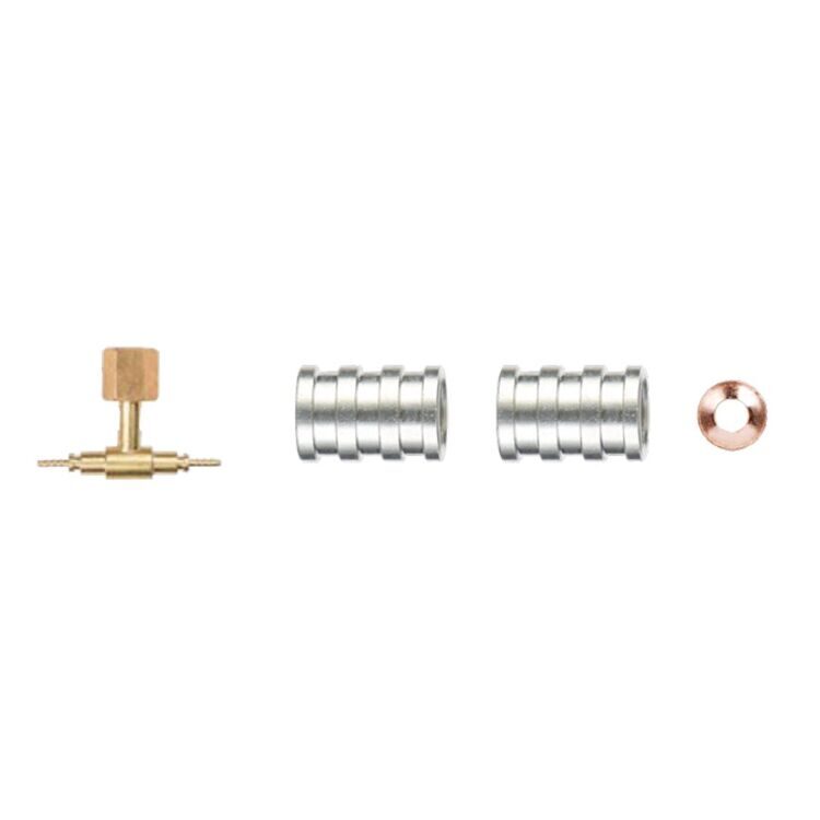 Тройник c ниппелем под гайку 1/4", 7/16"-20UNF (на трубку 2мм)