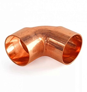 Отвод медный 1 1/8" 90 градусов двухраструбный